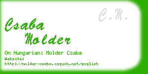 csaba molder business card